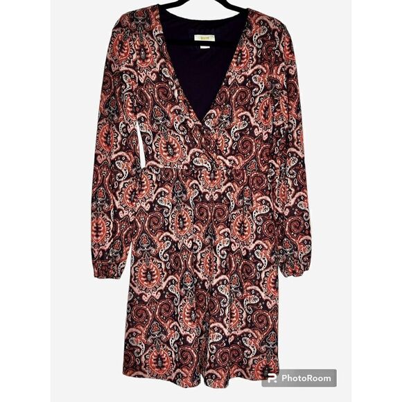 Maeve By Anthropologie Paisley Pattern Dress Retro 70s Style - Picture 1 of 4